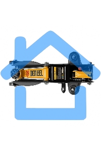 Домкрат гидравлический подкатной с фиксатором Denzel, 2 т, 130-330 мм 51153