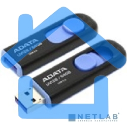 Флешка USB ADATA UV128 (AUV128-64G-RBE), 64 Gb, USB 3.0, R/W 100/30, черный/синий