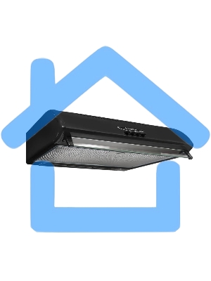 Вытяжка подвесная Gefest ВО 2501 К41 черный, 50 см, 300 куб. м/ч, 75 дБ