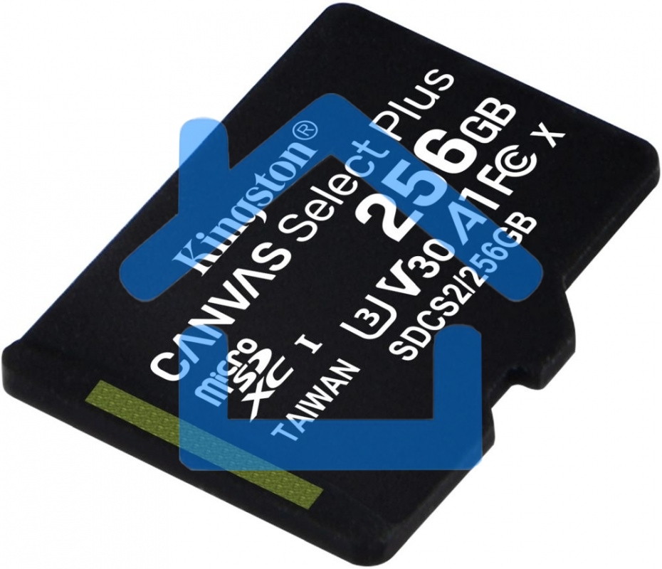 Флеш карта microSDHC 256Gb microSDXC Class10 Kingston <SDCS2/256GbSP> UHS-I Canvas Select up to 100MB/s без адапт