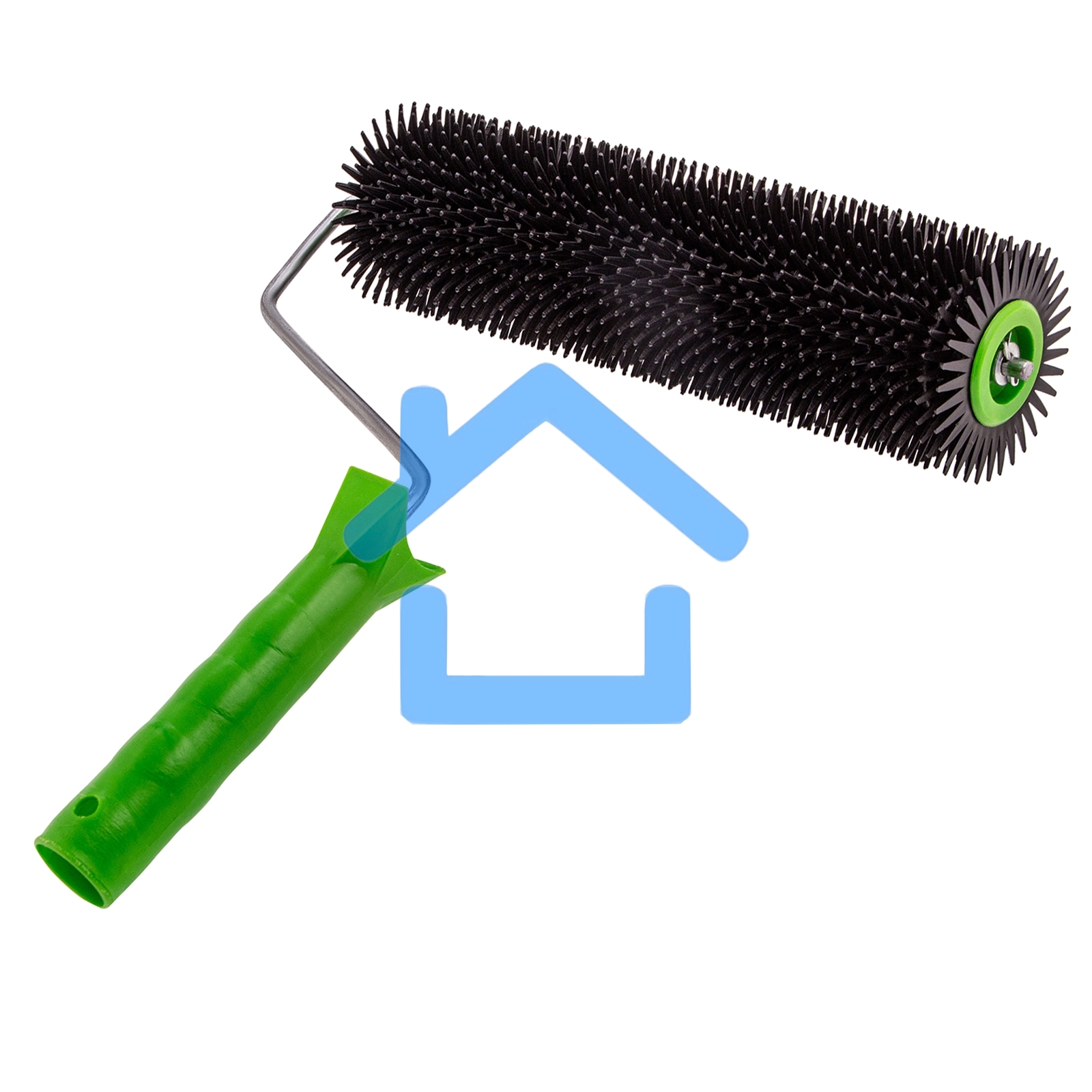 Валик игольчатый для наливных полов с ручкой, острая игла, 240 мм Сибртех