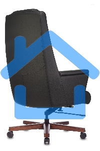 Кресло руководителя Бюрократ _DUKE черный, кожа, крестовина металл/дерево