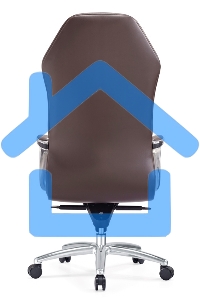 Кресло руководителя Бюрократ _AURA/BROWN коричневый, кожа, крестовина алюминий