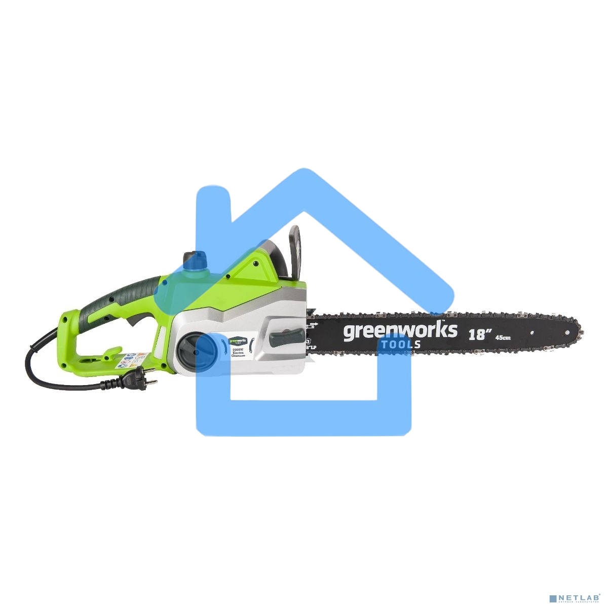 Цепная пила электрическая Greenworks GCS2046, 2000W, 45 см [20037]