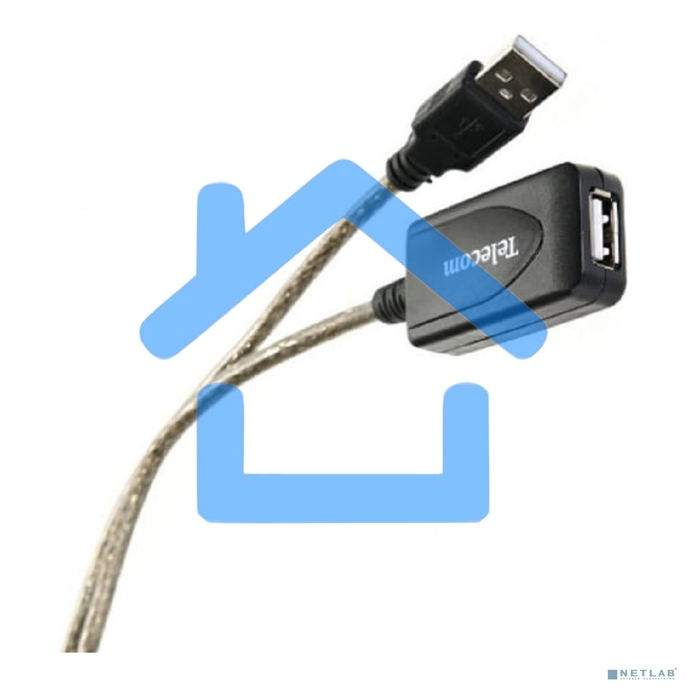 Кабель USB2.0-repeater, удлинительный активный <Am-->Af> 10м, Telecom <TUS7049-10M>