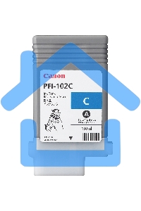 Картридж струйный Canon PFI-102C (0896B001) голубой (130 мл.) для Canon imagePROGRAF iPF605, iPF610., iPF650, iPF655, iPF710, iPF750, iPF755, LP17, iPF510