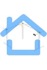 Стол для компьютера Cactus угловой подъемный столешница МДФ, белый каркас белый 140x72x60см (CS-EDXL-WWT)