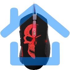 Мышь проводная Qumo Dragon War Axe M07 черный, 2400 dpi, USB, кнопки - 6