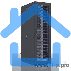 Шкаф серв. ПРОФ нап. 42U (600x1000) дверь перфорированная 2 шт., цвет черный, в сборе (ШТК-СП-42.6.10-44АА-9005) (1 коробка)