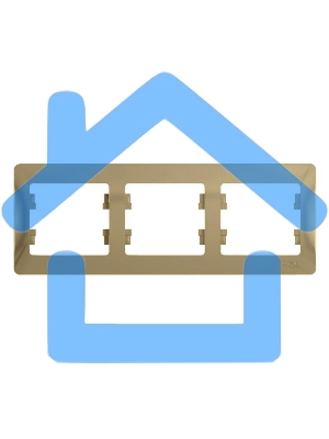 Рамка 3-м Glossa горизонт. титан SchE GSL000403