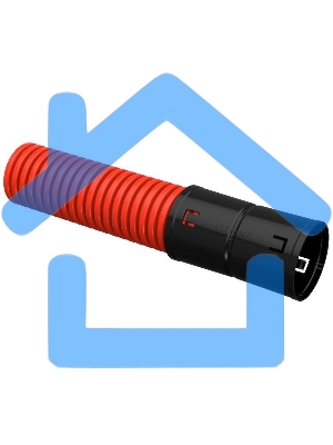 Труба гофрированная двустенная ПНД d75мм с муфтой SN12 красн. (уп.50м) IEK CTG12-075-K04-050-R