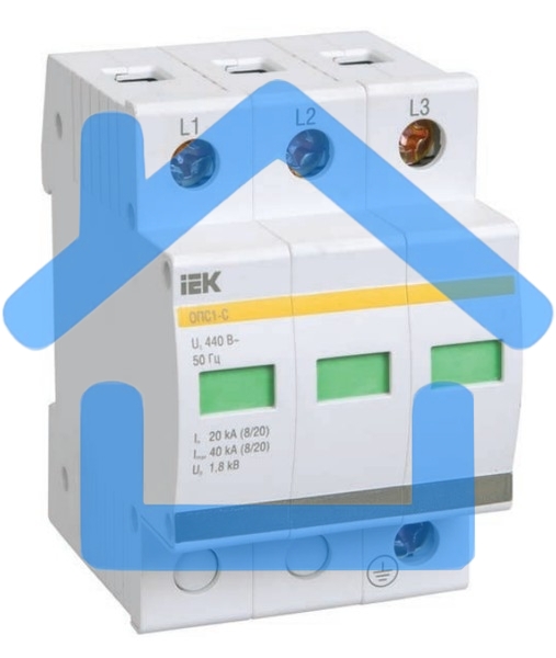Ограничитель перенапряжения ОПС1-C 3P ИЭК MOP20-3-C