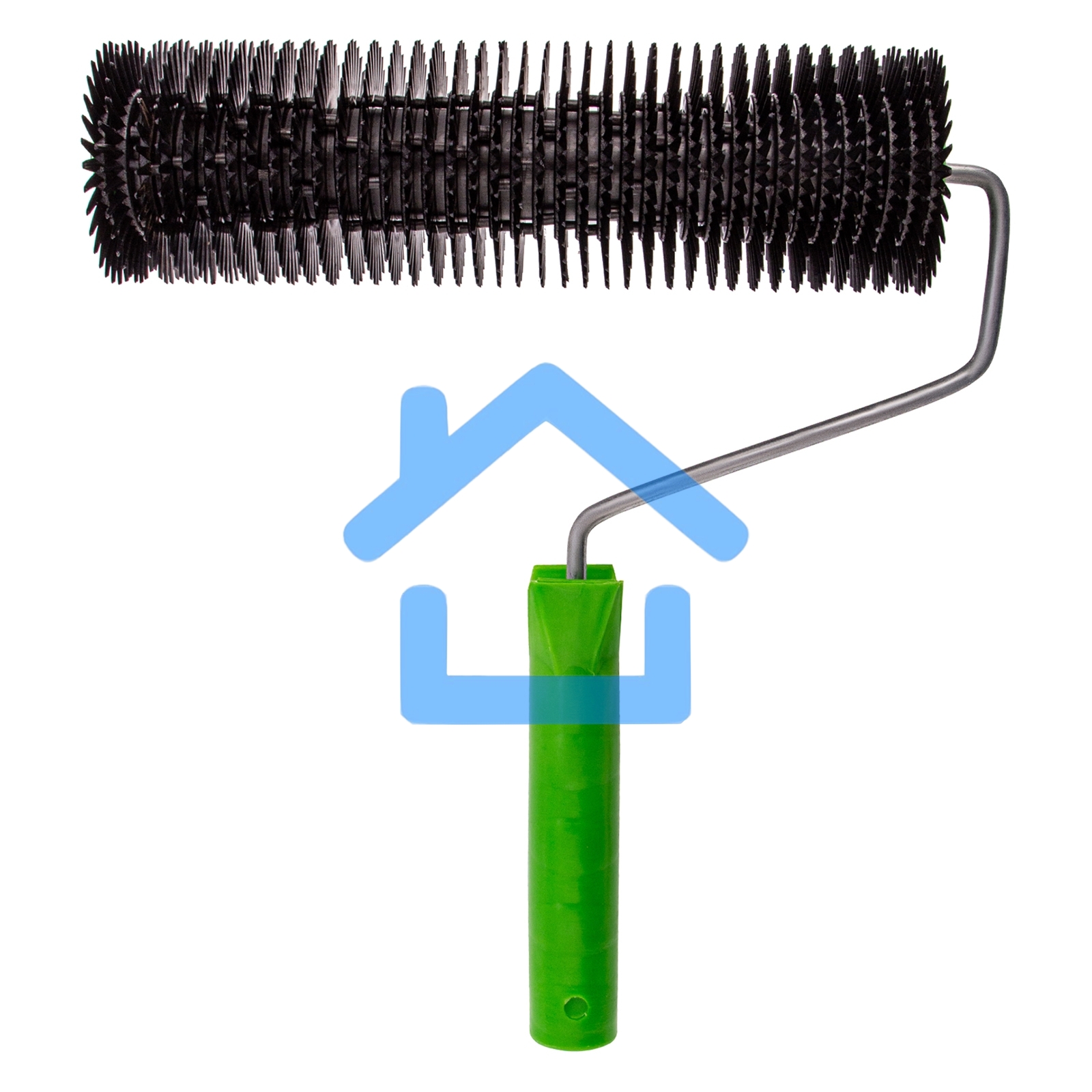 Валик игольчатый для наливных полов с ручкой, острая игла, 240 мм Сибртех