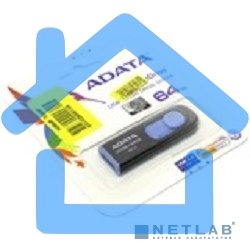 Флешка USB ADATA UV128 (AUV128-64G-RBE), 64 Gb, USB 3.0, R/W 100/30, черный/синий