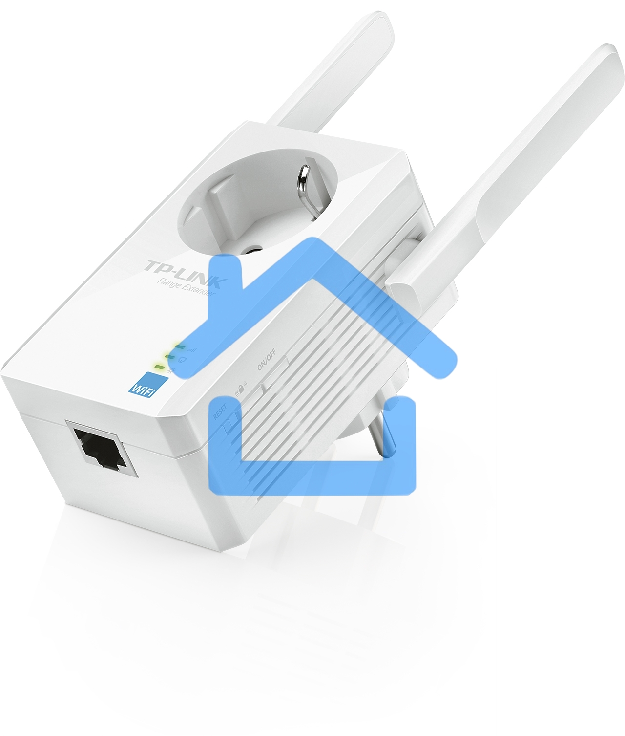 Сетевой адаптер TP-Link SOHO TL-WA860RE 300Mbps Wireless N Wall Plugged Range Extender with AC Passthrough, QCA(Atheros), 2T2R, 2.4GHz, 802.11b/g/n, 1 10/100Mbps LAN port, Range Extender button, Range Extender mode, suppo поставляется без кабеля RJ-45