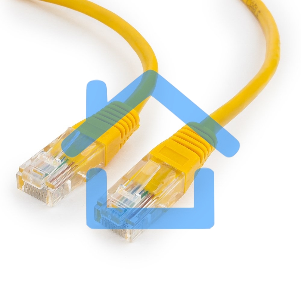 Патч-корд UTP Cablexpert PP12-10M/Y кат.5e, 10м, литой, многожильный (желтый)