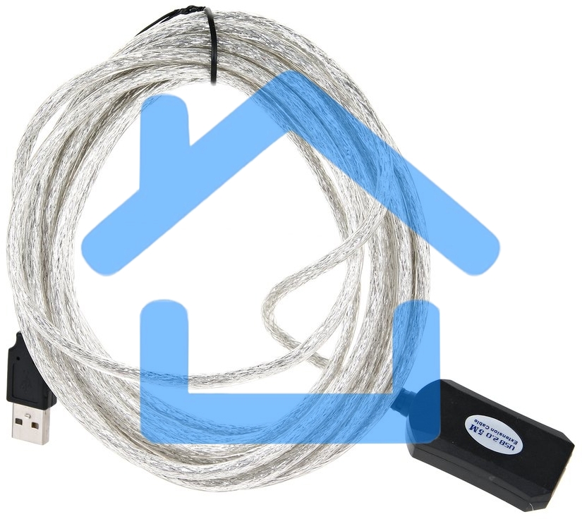 Кабель VCOM VUS7049-5M USB2.0-repeater, удлинительный активный <Am-->Af> 5м