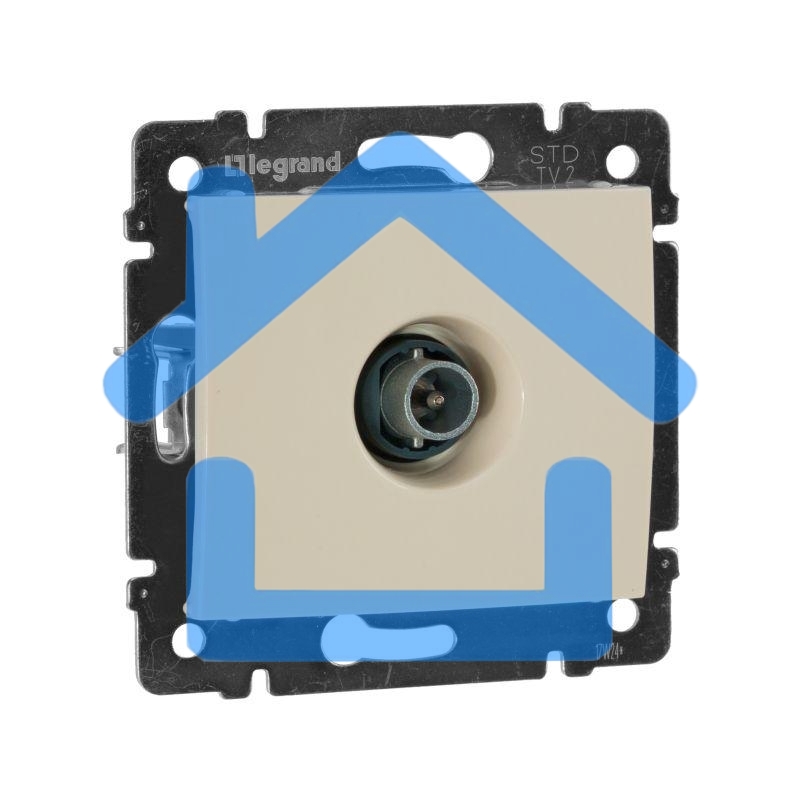 Телевизионная розетка Legrand Valena 774330, оконечная, крем, 10 дБ