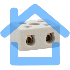 Клемма керамическая винтовая 16 мм² 2 пары контактов с крепежным отверстием (50 шт./уп.) Rexant