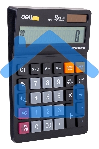 Калькулятор настольный Deli EM01420 черный 12-разр.