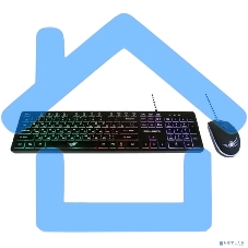 Комплект клавиатура + мышь проводной игровой набор Dialog KMGK-1707U черный Gan-Kata - клавиатура + опт. мышь с RGb подсветкой