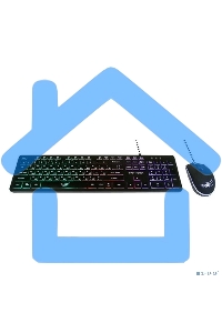 Комплект клавиатура + мышь проводной игровой набор Dialog KMGK-1707U черный Gan-Kata - клавиатура + опт. мышь с RGb подсветкой