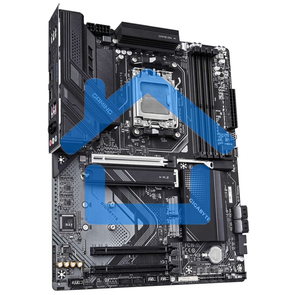 Материнская плата GIGABYTE X870 GAMING WIFI6, AM5, AMD X870, 4xDDR5, 4xSATA, 3xM.2, 1xPCIe 5.0 x16, 2xPCIe 3.0 x1, 1xHDMI, 2xUSB-C (DisplayPort Alt Mode), 1x2.5Gb LAN, Wi-Fi 6, Bluetooth 5.3, 2xUSB-C 40Gbps, 1xUSB-A 10Gbps, 3xUSB-A 5Gbps, 4xUSB-A 2.0, 3x3