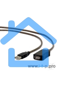Кабель-удлинитель USB2.0 активный Gembird/Cablexpert UAE-01-10M, AM/AF, 10м