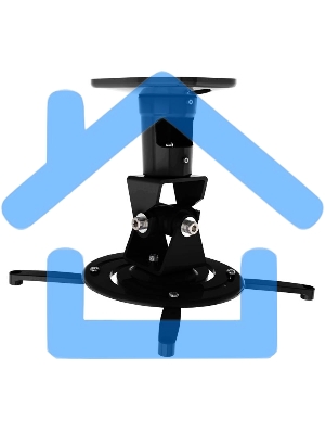 Кронштейн для проектора Cactus CS-VM-PR01-BK черный макс.10кг настенный и потолочный поворот и наклон