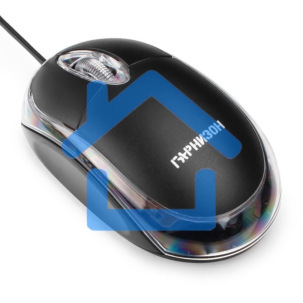 Мышь проводная Гарнизон GM-100 черный, 1000 dpi, USB, кнопки - 3