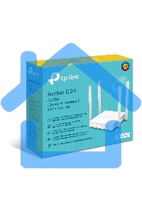 Роутер беспроводной TP-Link Archer C24 AC750 10/100BASE-TX белый