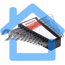 Набор ключей комбинированных Rexant (6-14, 17, 19, 22 мм), 12 шт., CrV, зеркальное хромирование