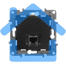 Информационная розетка RJ 45, категория 5e, UTP, Etika, антрацит