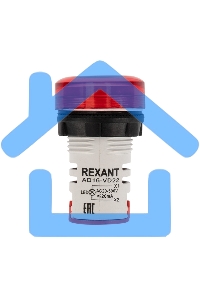Индикатор значения напряжения красный VD22 70-500 В Rexant