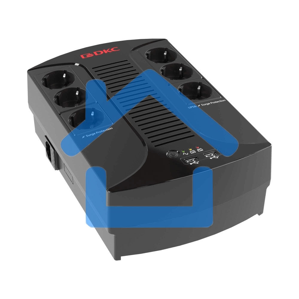 Источник бесперебойного питания ИБП Info PDU 600В.А Schuko (6) USB для зарядки (2) USB + RJ11 DKC INFOPDU600