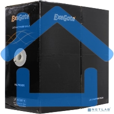 Кабель ExeGate FTP 4 пары кат.6 медь, 23AWG, экран, бухта 305м, серый, PVC