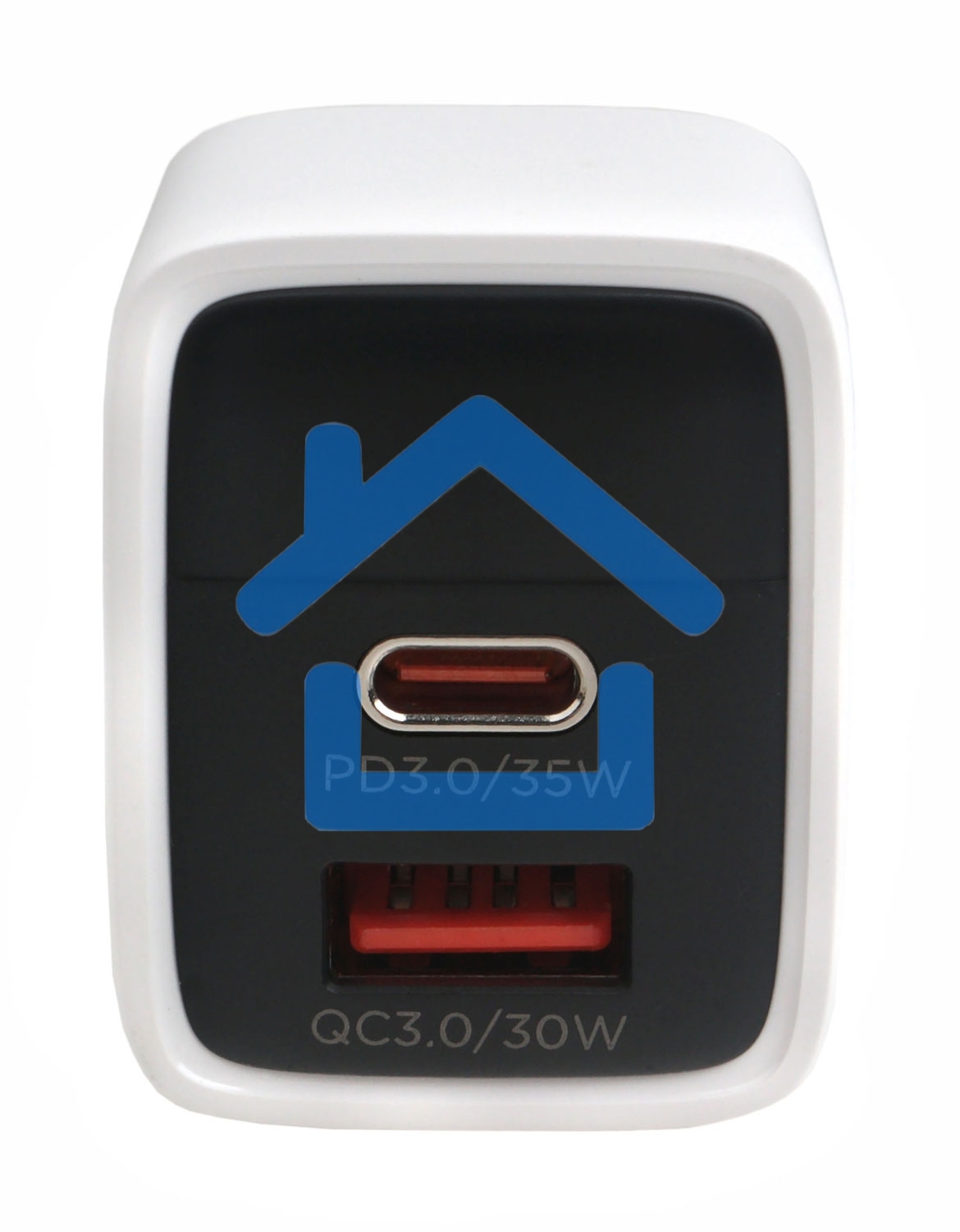 Зарядное устройство с дисплеем Cablexpert MP3A-PC-52, 35Вт GaN, QC3.0/PD3.0, 1хUSB, 1хType-C, белый, коробка