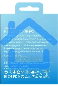 Внешний SSD Samsung T5 EVO, 2TB, USB 3.2 Gen 1 Type-C, R/W 460/460, черный