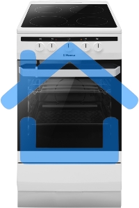 Плита электрическая Hansa FCCW54002 белый, конфорок 4 шт, духовка 68 л, 50 см x 85 см x 60 см