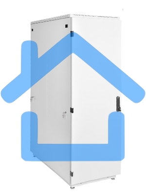 Шкаф телеком. напольный 42U (600x800) дверь металл (ШТК-М-42.6.8-3ААА) (3 коробки)