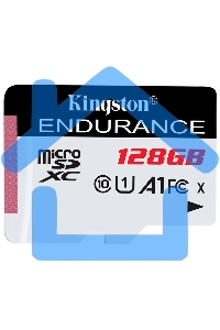 Флеш карта microSD 128Gb Kingston microSDНC Class 10 A1 UHS-I Endurance 95R/45W Card Only