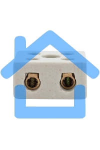 Клемма керамическая винтовая 16 мм² 2 пары контактов с крепежным отверстием (50 шт./уп.) Rexant