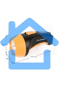 Фонарь LED 3804 (аккум 220В черн/жел. 4 LED; SLA пласт. короб) Ultraflash 9215