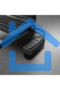 Концентратор Vention USB 2.0 на 4 порта черный VAS-J43-B015