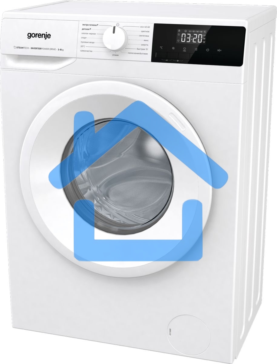 Стиральная машина Gorenje W1NHPI60SCS белый, загрузка фронтальная 6 кг, 1000 об/мин., класс: А