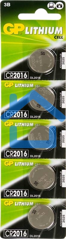 Батарея GP Lithium CR2016 (5шт)