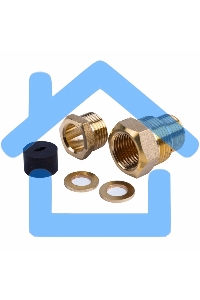 Сальник с двойной резьбой 1/2 и 3/4 для ввода кабеля в трубу PROconnect