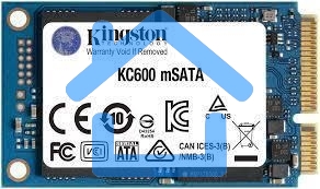 Накопитель SSD Kingston KC600, 512Gb, mSATA, R/W 550/520