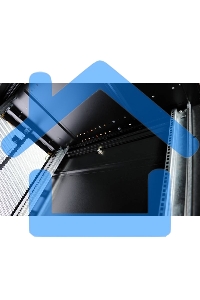 Шкаф серверный ПРОФ напольный 48U (600x1200) дверь перфор. 2 шт., черный, в сборе