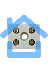 Клемма керамическая винтовая 16 мм² 2 пары контактов с крепежным отверстием (50 шт./уп.) Rexant